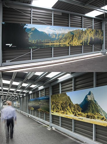 2012 - Panoramic displays at Christchurch Airport up to 7m wide