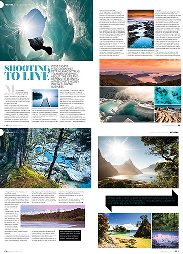 D-Photo Magazine feature on NZICESCAPES IMAGES