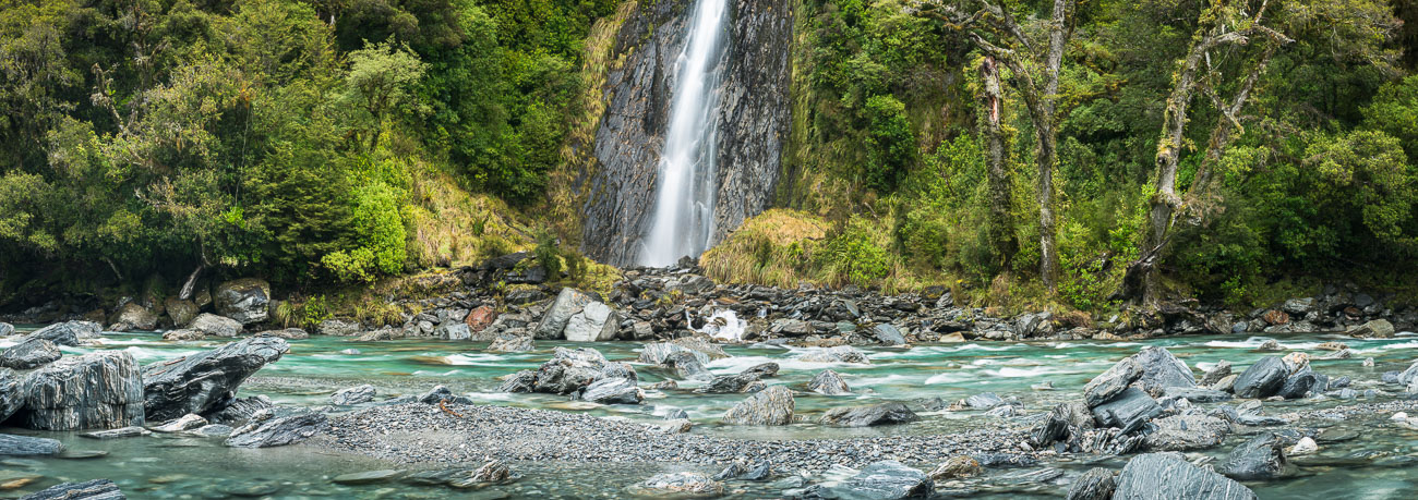 Haast River and Thunder Falls