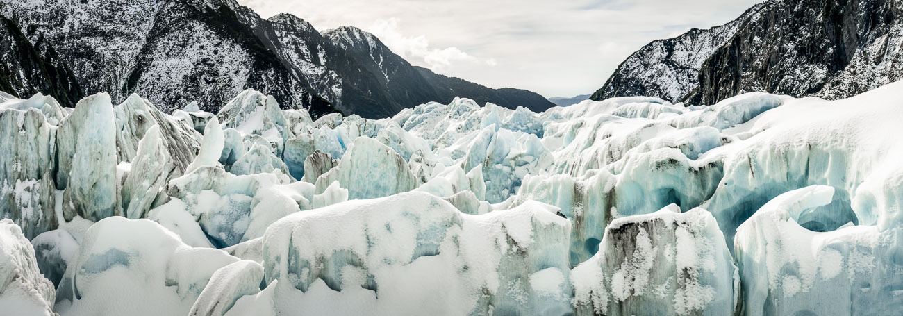 Crevasses on Franz Josef Glacier