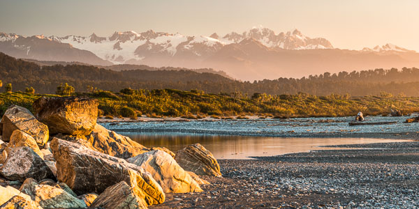 The Southern Alps from Three Mile Beach