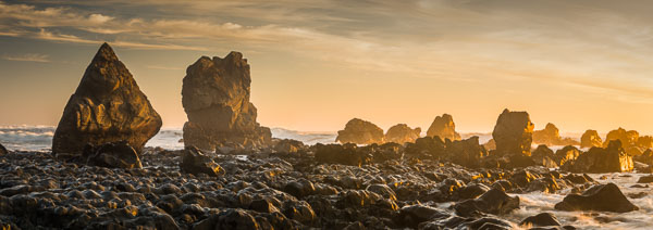 Sunset on rugged West Coast