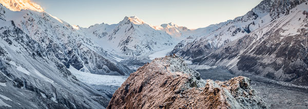Ball Ridge sunrise with Tasman Glacier