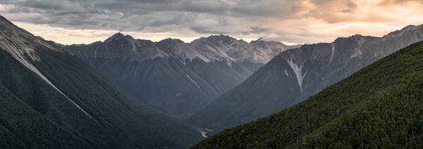 Dusk over St. Arnaud Ranges